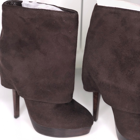 Bebe Nadine dark brown folded boots size 5 NWT - Picture 4 of 12